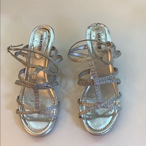 Super cute silver sparkle heels!